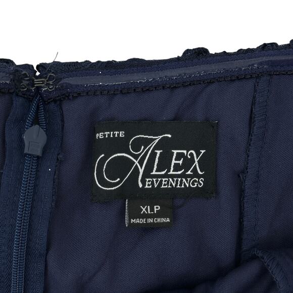 Alex Evenings Stretch Tulle Off The Shoulder Floral Embroidered Top Size XLP - Picture 8 of 11